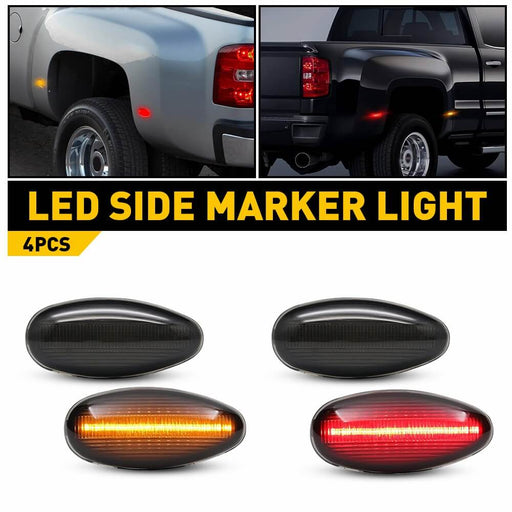 LED Fender Side Marker Light For 1999-2014 Chevrolet Silverado, GMC Sierra 2500HD 3500HD with Dually Bed Model Only
