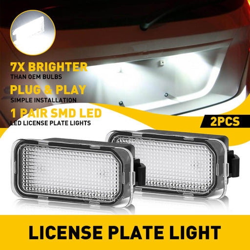 LED License Plate Light Compatible with Ford C-Max Edge Ecosport Ranger Transit, Jaguar XJ XF, 6000K White