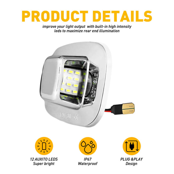 LED License Plate Lights For 1988-2000 Chevrolet C/K 1500 | 2500 | 3500 Pickup