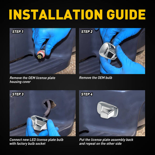 LED License Plate Lights For 1988-2000 Chevrolet C/K 1500 | 2500 | 3500 Pickup