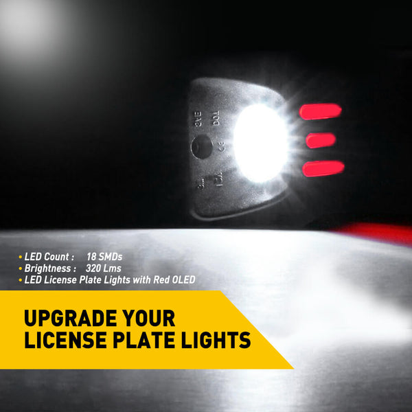 LED License Plate Lights Tag Light Lamp Assembly for 1995-2004 Toyota Tacoma