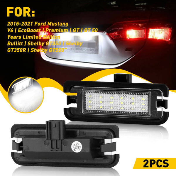 LED License Plate Lights Tag Light Lamp Assembly for 2015-2022 Ford Mustang