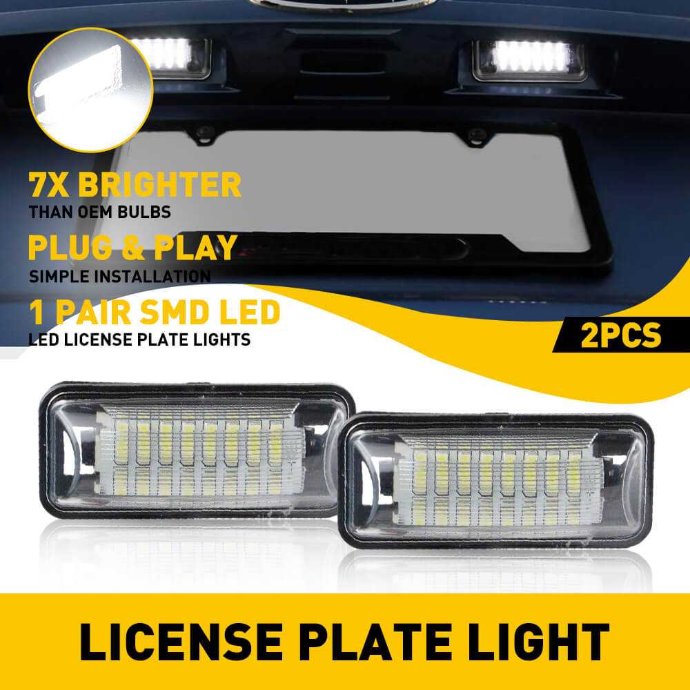 LED License Plate Lights Tag Light Lamp Assembly for Subaru, Toyota, Scion Full 24-SMD LEDs