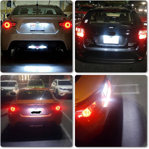 LED License Plate Lights Tag Light Lamp Assembly for Subaru, Toyota, Scion Full 24-SMD LEDs