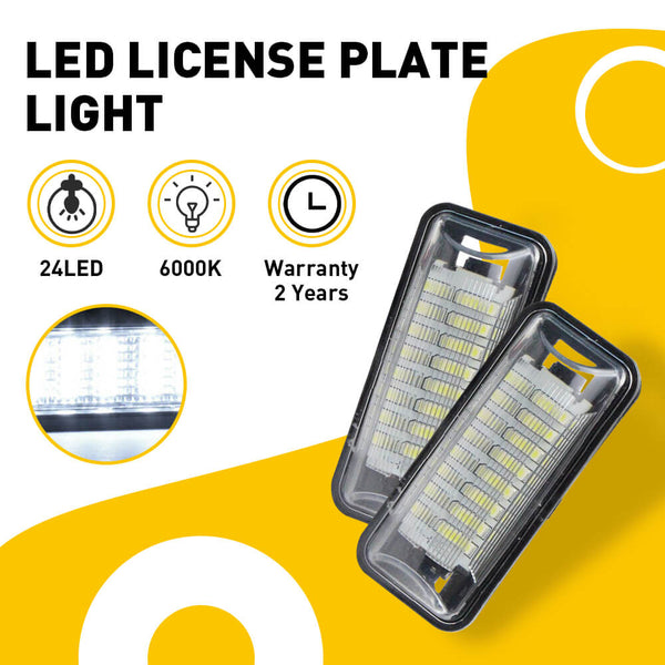 LED License Plate Lights Tag Light Lamp Assembly for Subaru, Toyota, Scion Full 24-SMD LEDs