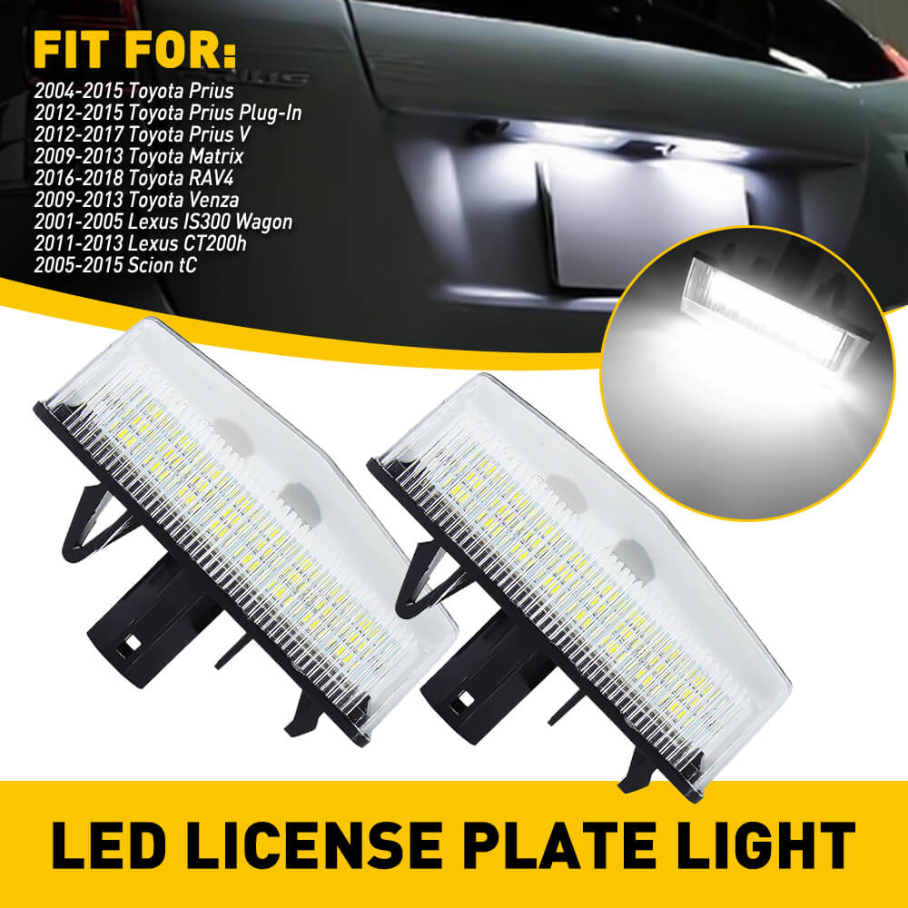 LED License Plate Lights Tag Light Lamp Assembly for Toyota, Lexus, Scion Models