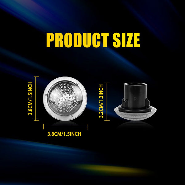 LED Side Marker Light Amber Repeater for Ford Transit Connect 2010-2021, Amber Lens