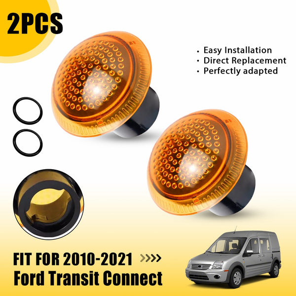 LED Side Marker Light Amber Repeater Housing for Ford Transit Connect 2010-2021