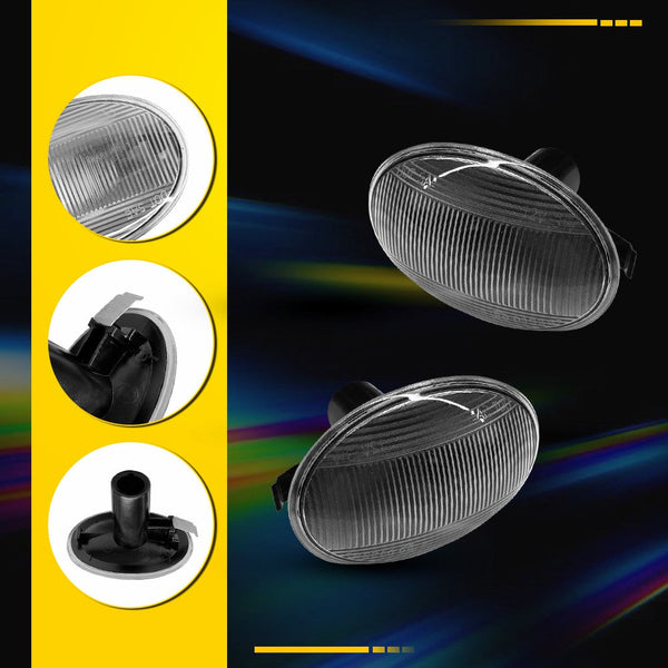 LED Side Marker Light Clear for MINI Cooper R55 R56 R57 R58 R59 (2nd Gen) 2005-2015