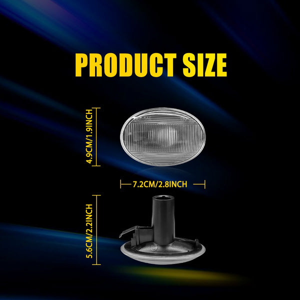 LED Side Marker Light Clear for MINI Cooper R55 R56 R57 R58 R59 (2nd Gen) 2005-2015