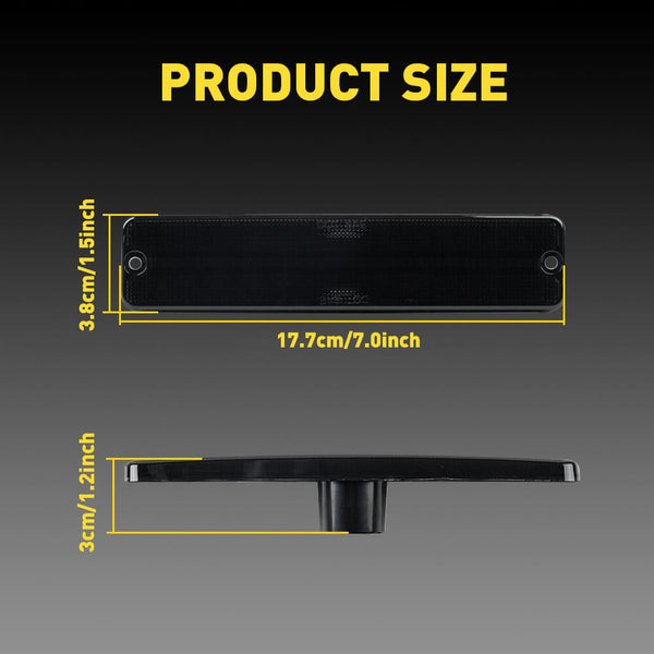 LED Side Marker Light Compatible With 1987-1995 Jeep Wrangler YJ, Smoke Shell Amber Light