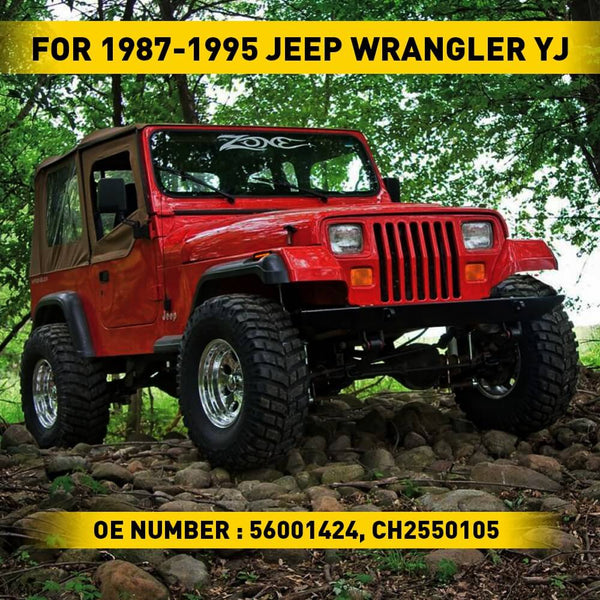 LED Side Marker Light Compatible With 1987-1995 Jeep Wrangler YJ, Smoke Shell Amber Light