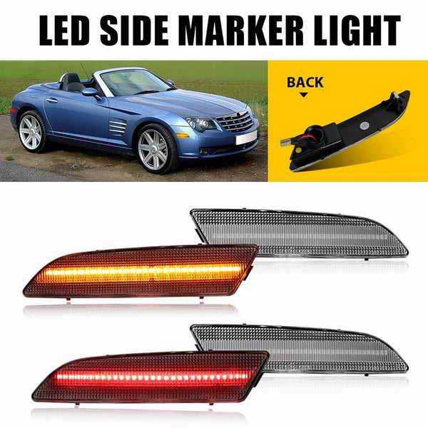 LED Side Marker Light For 2004-2008 Chrysler Crossfire Turn Signals (Front and Rear)