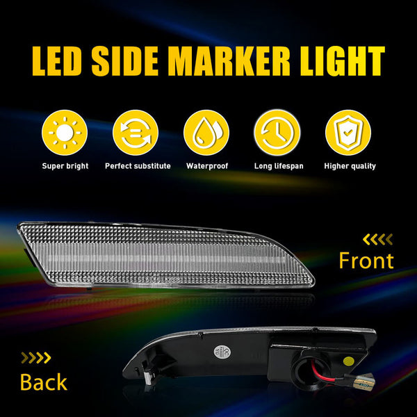 LED Side Marker Light For 2004-2008 Chrysler Crossfire Turn Signals (Front and Rear)