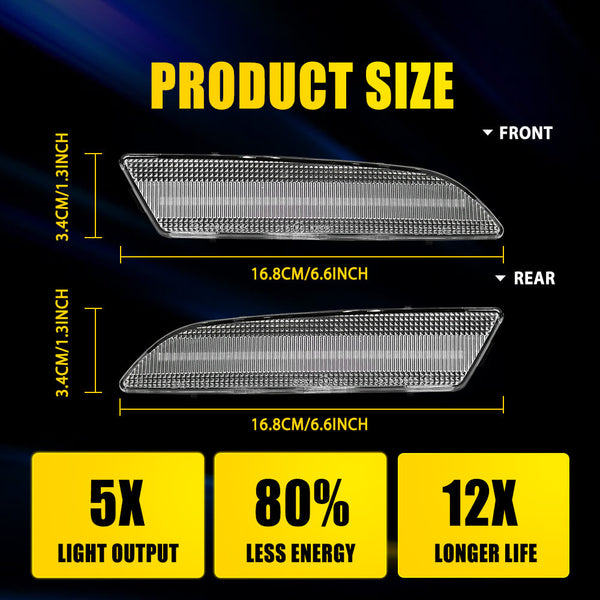 LED Side Marker Light For 2004-2008 Chrysler Crossfire Turn Signals (Front and Rear)