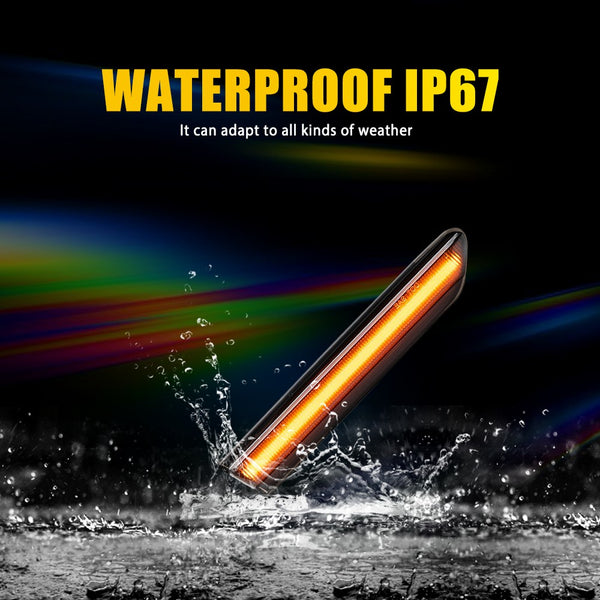 LED Side Marker Light for Acura TL 2004-2008, Smoked Lens, Amber, Front L&R