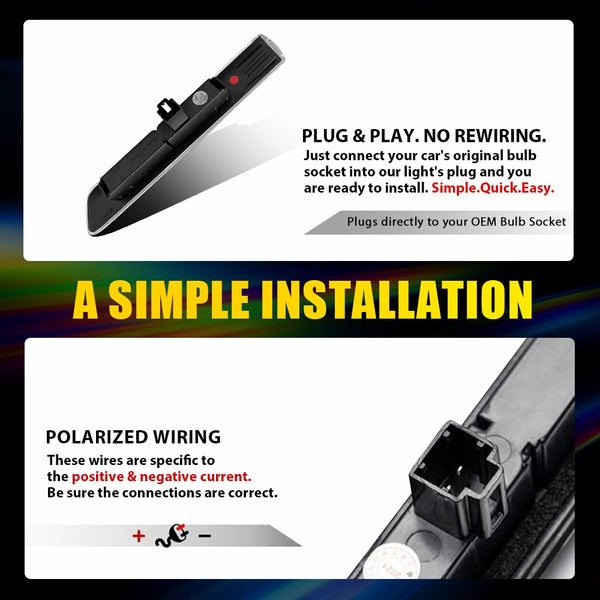 LED Side Marker Light for Acura TL Base 2004-2008, Clear Lens, Red, Rear, Turn Signal