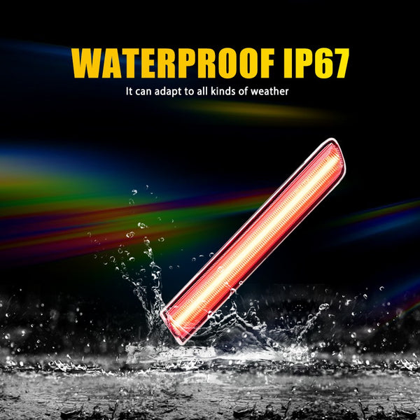 LED Side Marker Light for Acura TL Base 2004-2008, Clear Lens, Red, Rear, Turn Signal