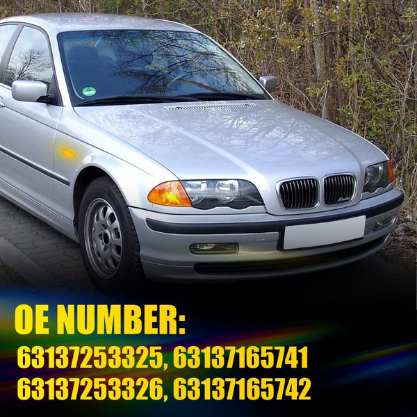 LED Side Marker Light for BMW 5 Series E60/E61, Clear Lens, Amber, Dynamic