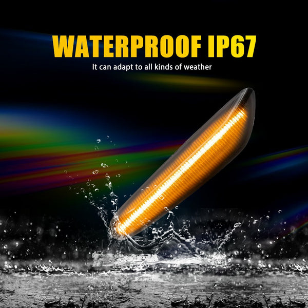 LED Side Marker Light for BMW E60/E61/E82/E88/E90/E91/E92/E93, Smoked Lens, Sequential