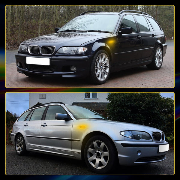 LED Side Marker Light for BMW E60/E61/E82/E88/E90/E91/E92/E93, Smoked Lens, Sequential