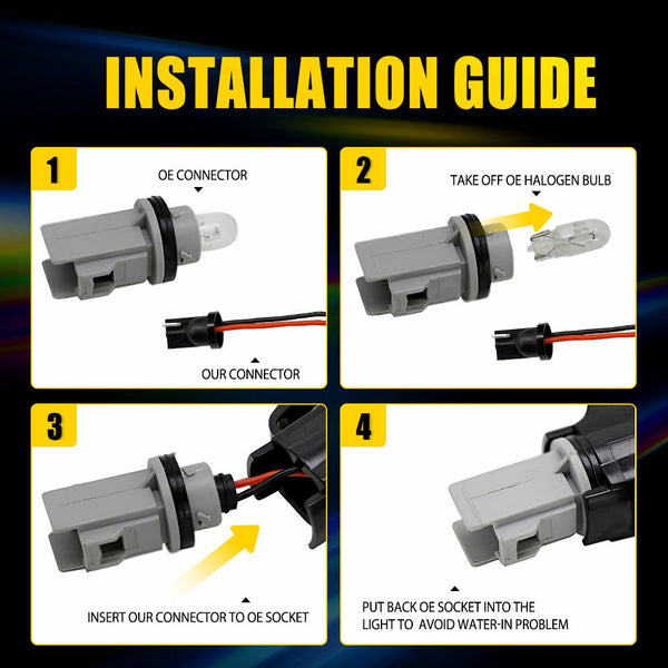 LED Side Marker Light for BMW E60/E61/E82/E88/E90/E91/E92/E93, Smoked Lens, Sequential