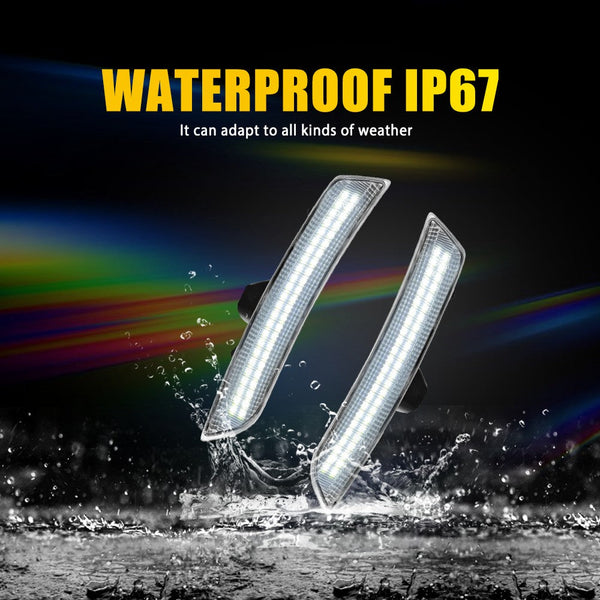 LED Side Marker Light for Cadillac CTS 2014-2019, Clear Lens, Front Bumper