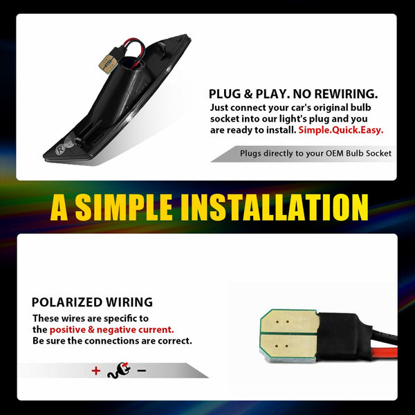 LED Side Marker Light for Chevrolet Blazer 2019-2021, White, Front Bumper