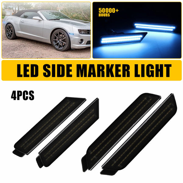 LED Side Marker Light for Chevrolet Camaro 2010-2015, Blue, Front & Rear