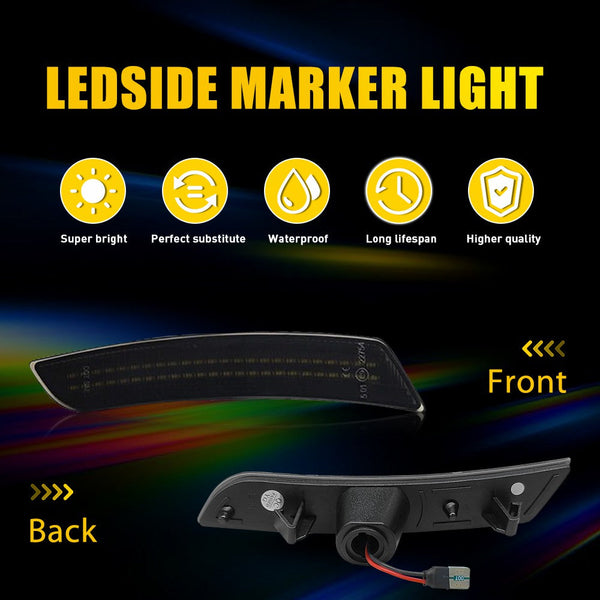 LED Side Marker Light for Chevrolet Camaro 2016-2023, Dynamic, Front & Rear