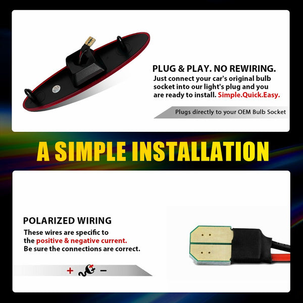 LED Side Marker Light for Chevrolet Corvette C5 1997-2004, Red Lens