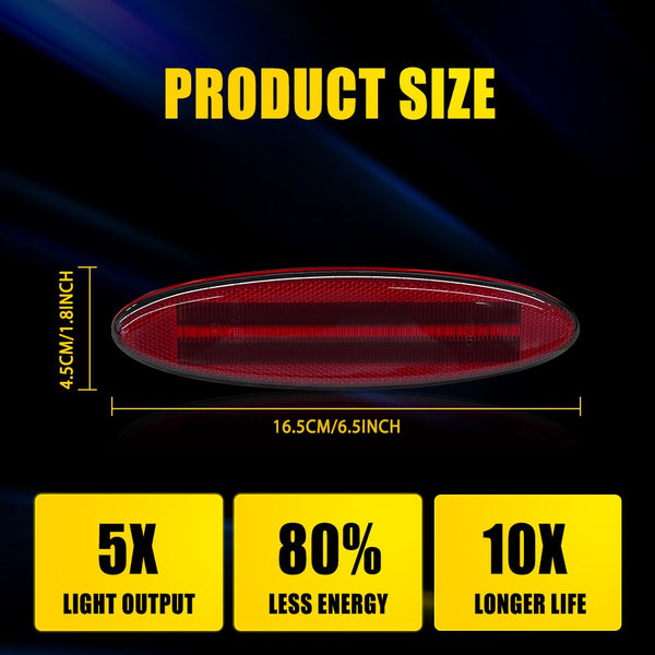 LED Side Marker Light for Chevrolet Corvette C5 1997-2004, Red Lens