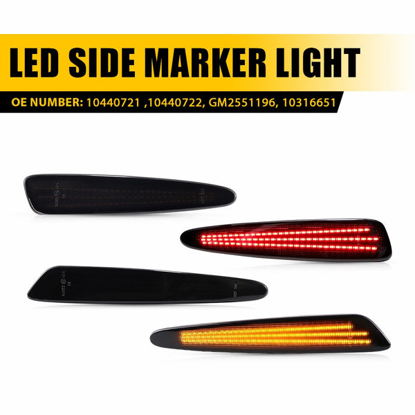 LED Side Marker Light for Chevrolet Corvette C6 2005-2013, Amber/Red