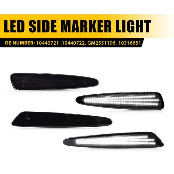 LED Side Marker Light for Chevrolet Corvette C6 2005-2013, Smoked Lens