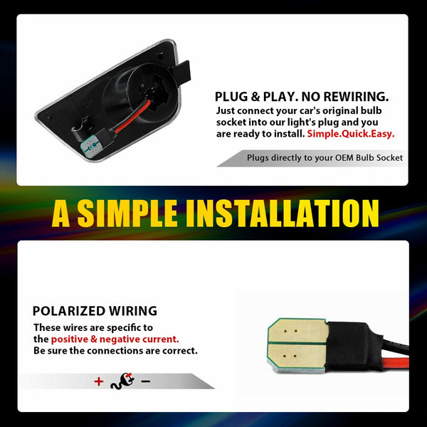 LED Side Marker Light for Chevrolet Cruze 2011-2015, Front Right (Passenger)