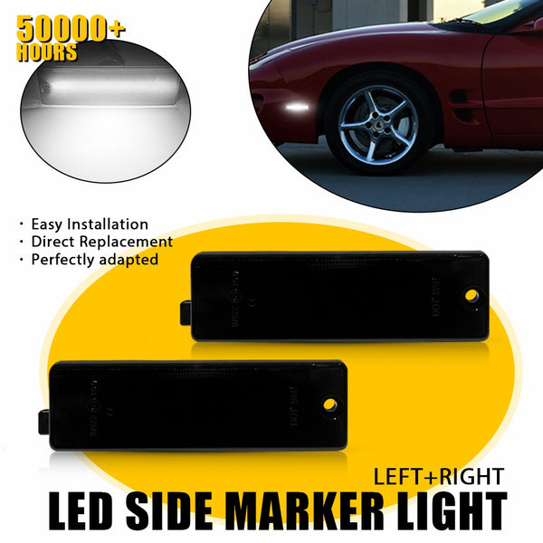 LED Side Marker Light for Chevy Camaro 1993-2002, White, Rear