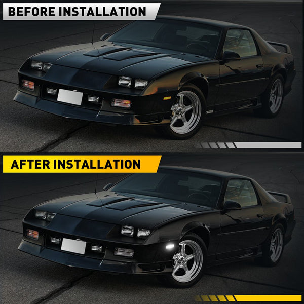 LED Side Marker Light for Chevy Camaro/Pontiac Firebird 1982-1992, Smoked Lens, Front