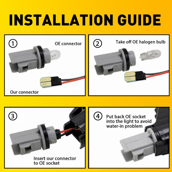 LED Side Marker Light for Chevy Camaro/Pontiac Firebird 1982-1992, Smoked Lens, Front