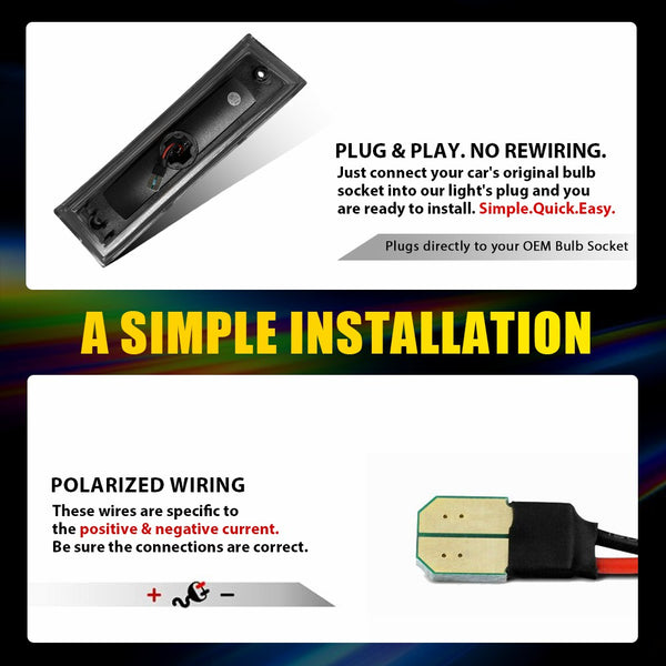 LED Side Marker Light for Chevy K10/K20/K30 1981-1986, Smoked Lens, Amber