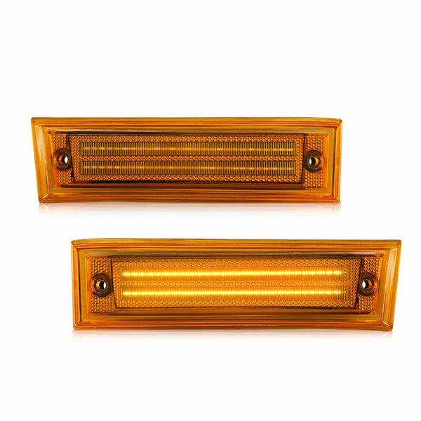 LED Side Marker Light for Chevy K5 Blazer/C10/Suburban & GMC 1981-1991, Amber, Front