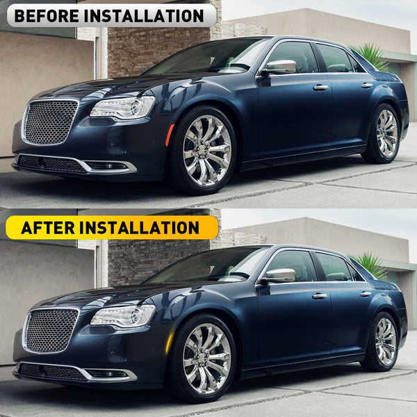 LED Side Marker Light for Chrysler 300 2015-2023, Smoked Lens, Amber, Front