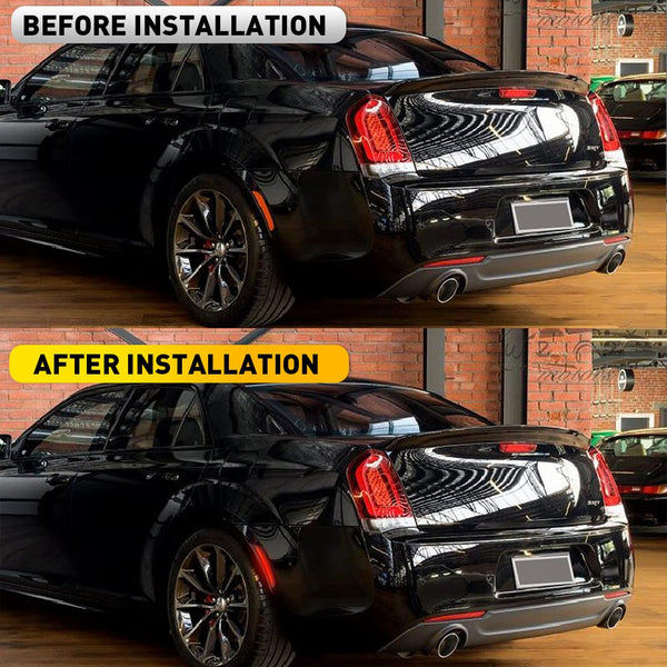 LED Side Marker Light for Chrysler 300 2015-2023, Smoked Lens, Rear L&R