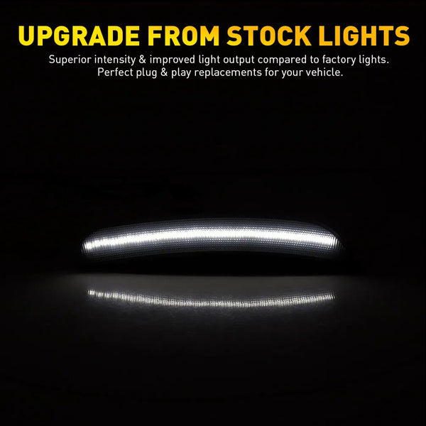 LED Side Marker Light for Chrysler 300 2015-2023, White, Rear, Smoked Lens