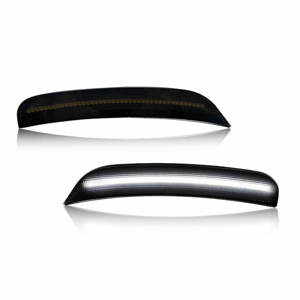 LED Side Marker Light for Chrysler 300 2015-2023, White, Rear, Smoked Lens