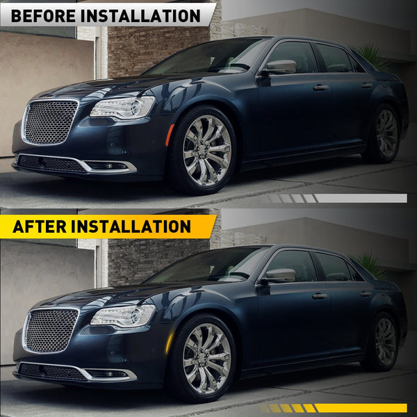 LED Side Marker Light for Chrysler 300/300C 2015-2025, Amber Lens, Front Bumper