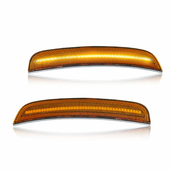 LED Side Marker Light for Chrysler 300/300C 2015-2025, Amber Lens, Front Bumper