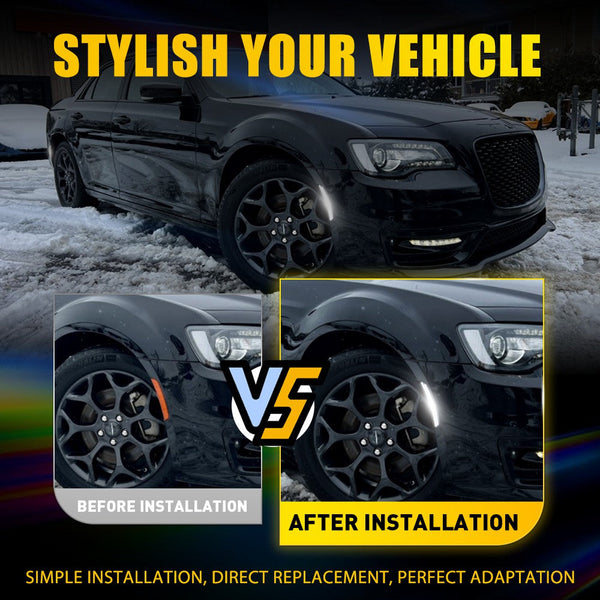 LED Side Marker Light for Chrysler 300/300C/300S 2015-2023, Front & Rear