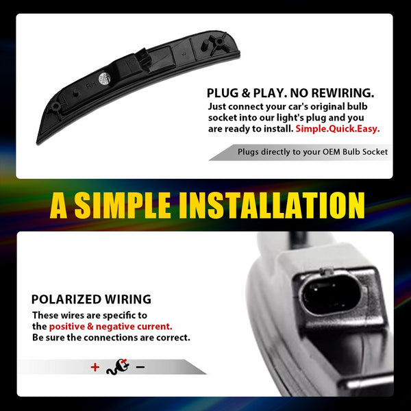 LED Side Marker Light for Chrysler 300/300C/300S 2015-2023, Front & Rear