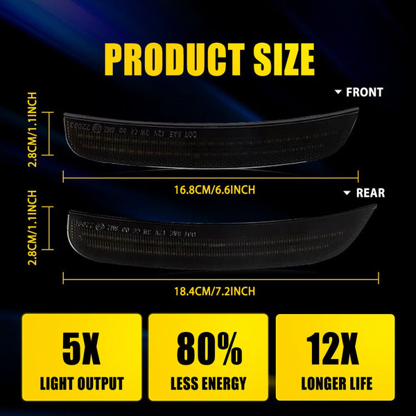 LED Side Marker Light for Chrysler 300/300C/300S 2015-2023, Front & Rear