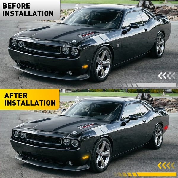 LED Side Marker Light for Dodge Challenger 2008-2014, Amber Lens, Fender